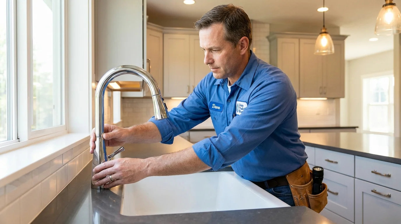 Kitchen faucet installation by Johns Plumbing LLC in Homedale